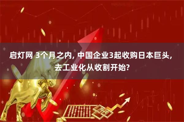 启灯网 3个月之内, 中国企业3起收购日本巨头, 去工业化从收割开始?